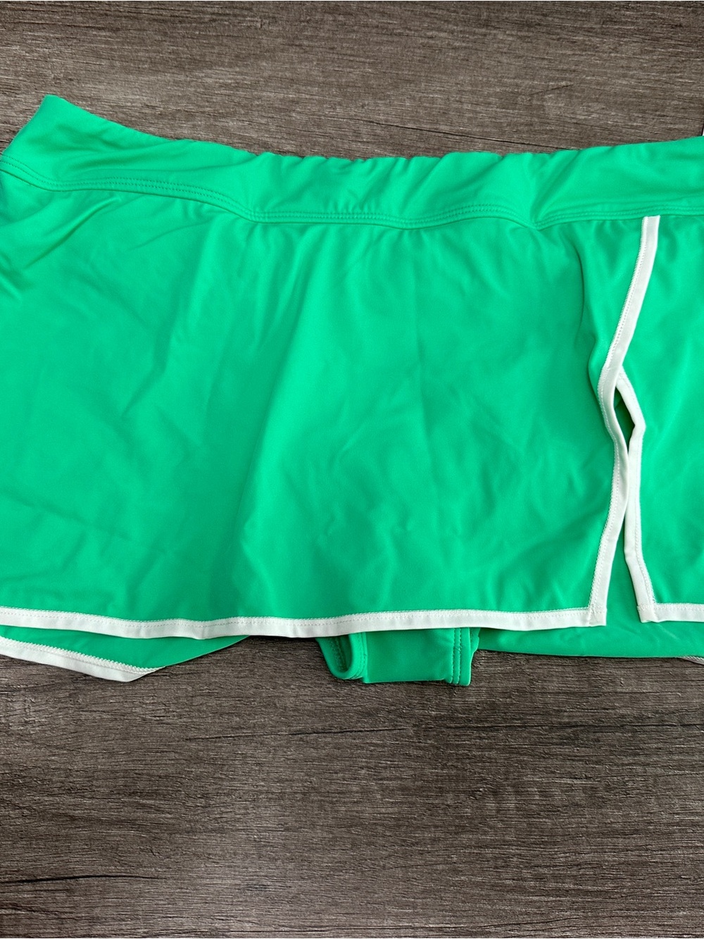 wild fable Bright Green Swim Skort with White Trim